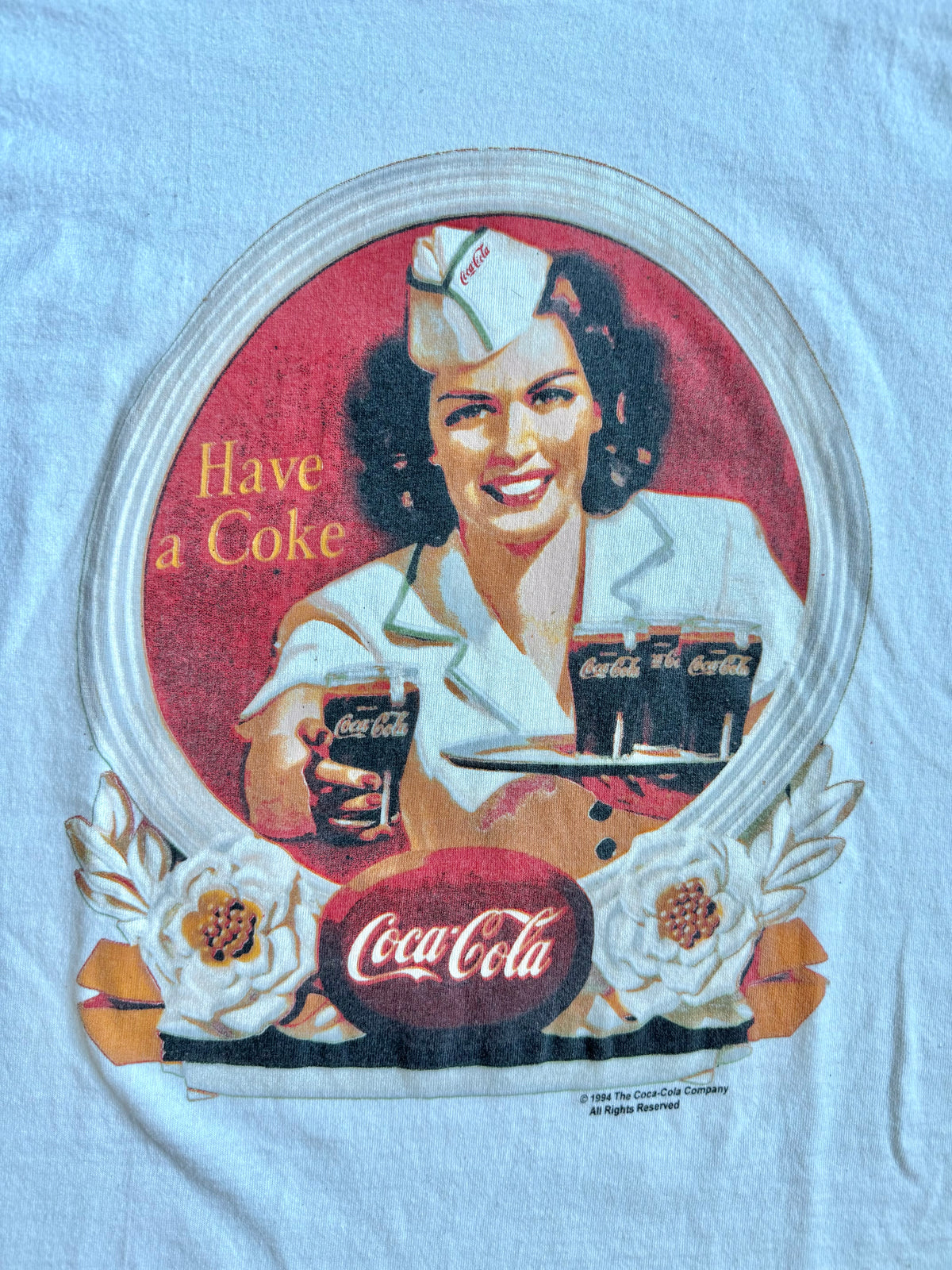Vintage 1990s Coca-Cola “Have a Coke” White Graphic Tee | Medium