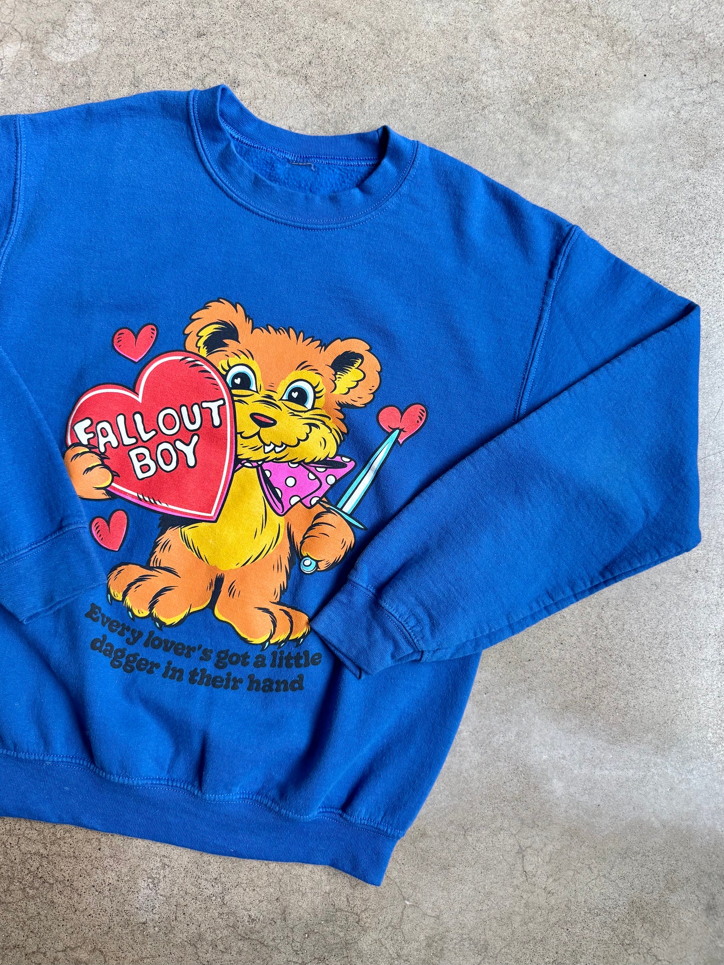 Fall Out Boy Dagger Teddy Crewneck Sweatshirt | S/M