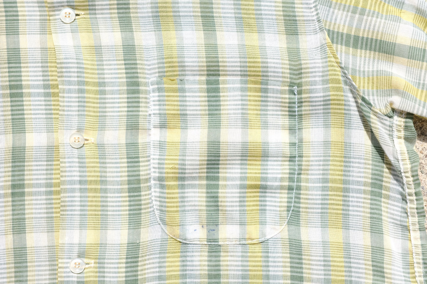 Vintage Glenn and Greg Green/Yellow Plaid Short Sleeve Shirt