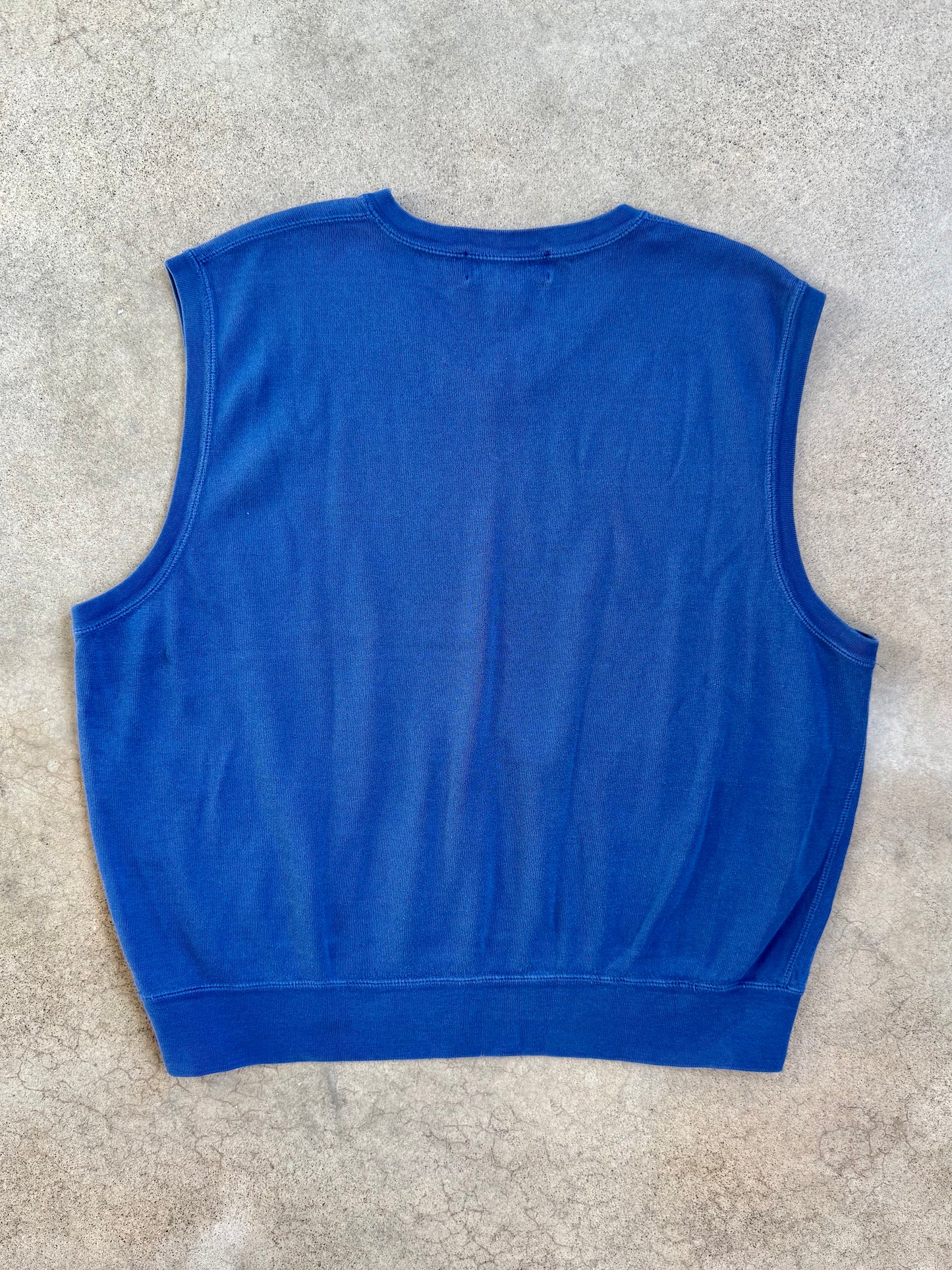 2000s Polo Golf “Oasis Golf Club” Embroidered Blue Cotton Vest Top | Large