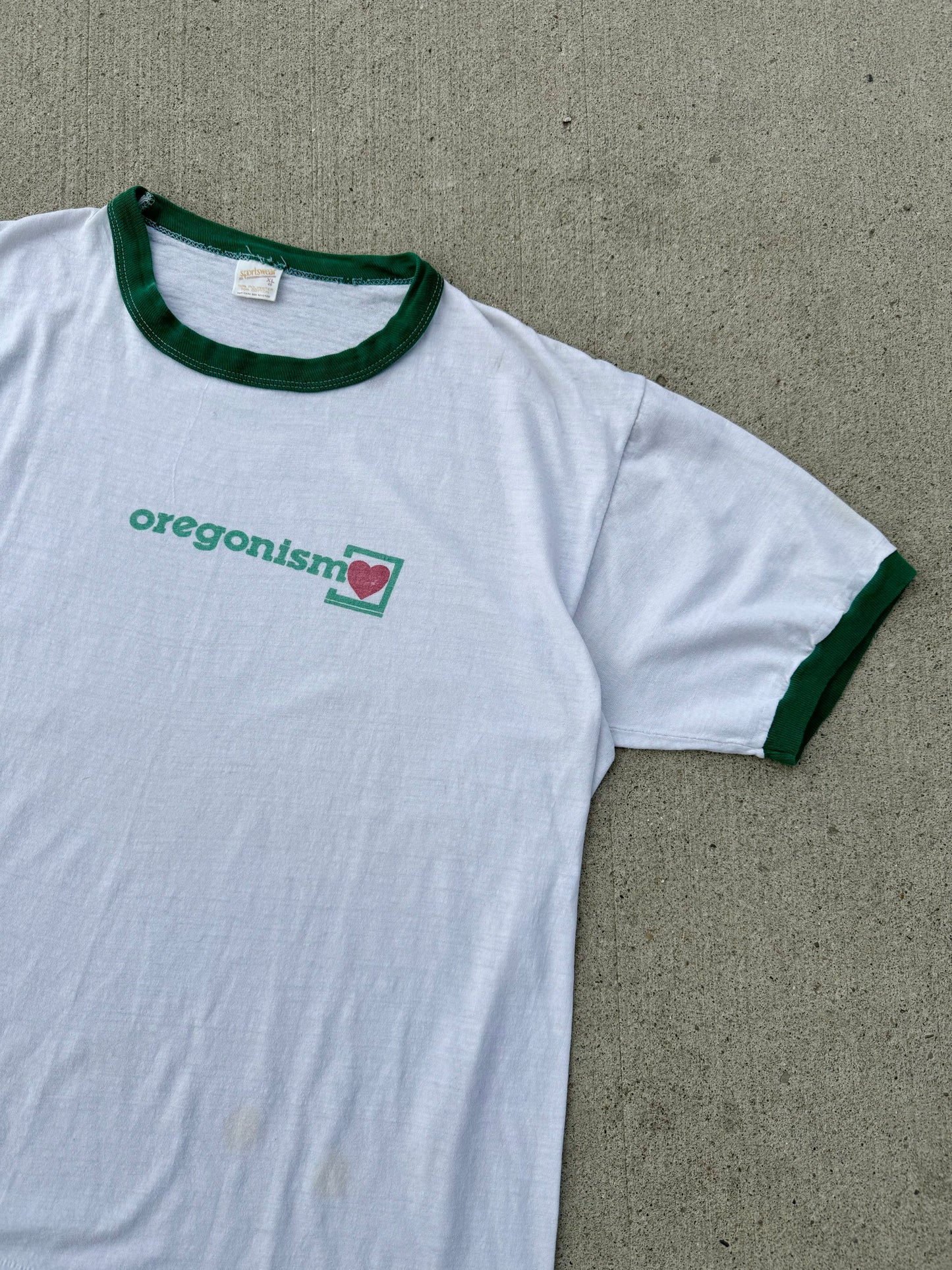 Vintage 1970s/80s “Oregonism” Short Sleeve Ringer Tee | L/XL