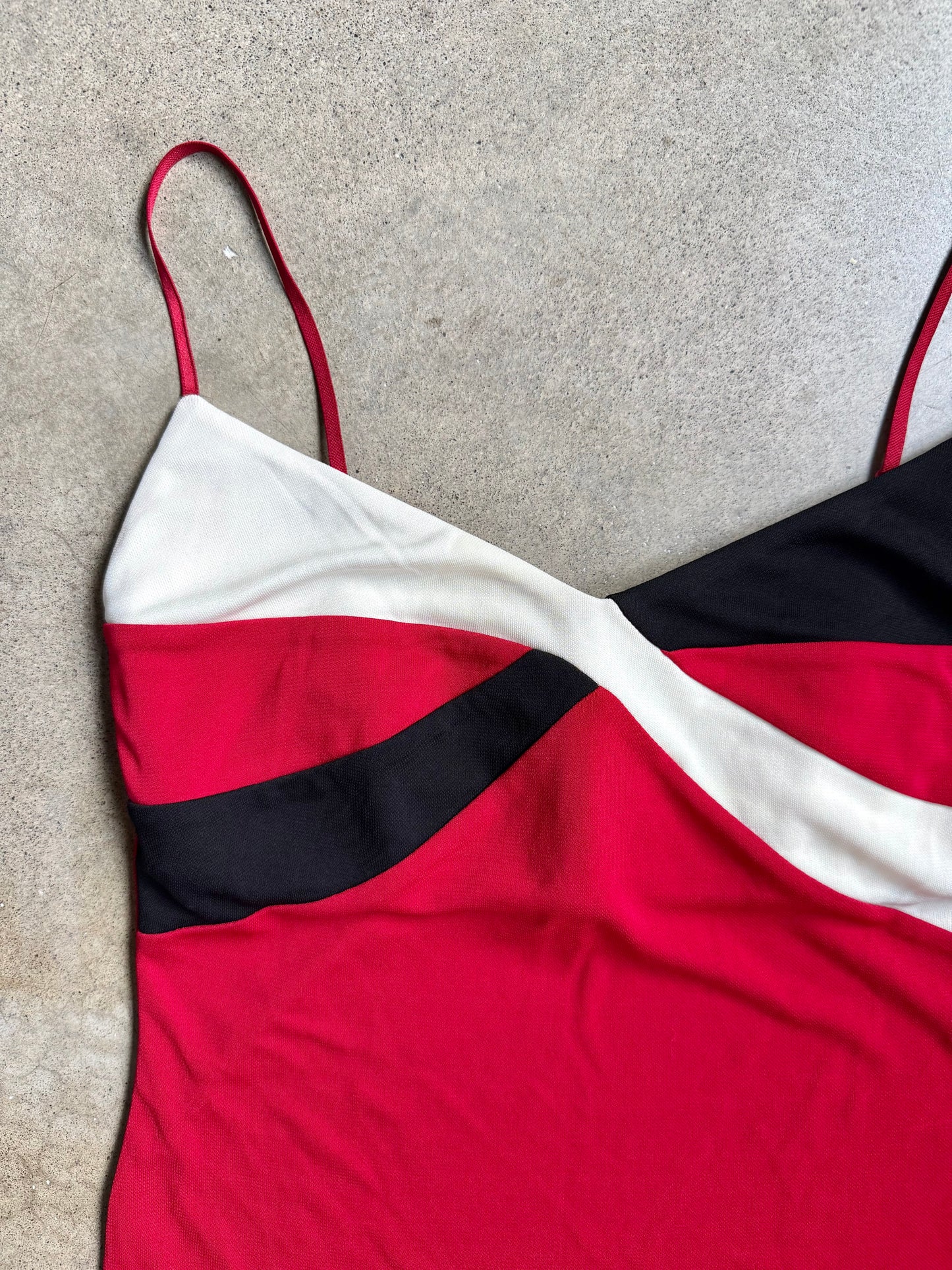 Vintage 1990s Mixit Red & Black Tank Top | Small