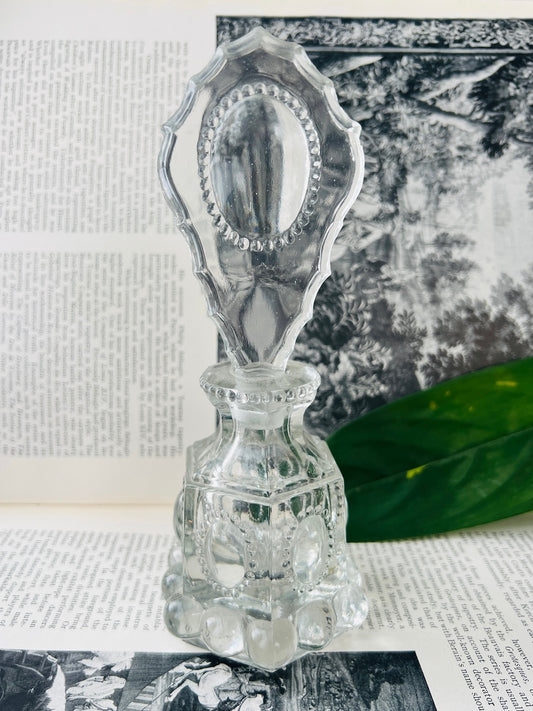 Vintage 1960s Hollywood Regency Style Glass Perfume Bottle