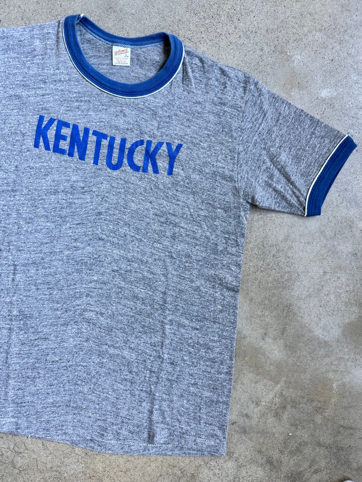 Vintage 1970s/80s University of Kentucky Graphic Ringer Tee | Large