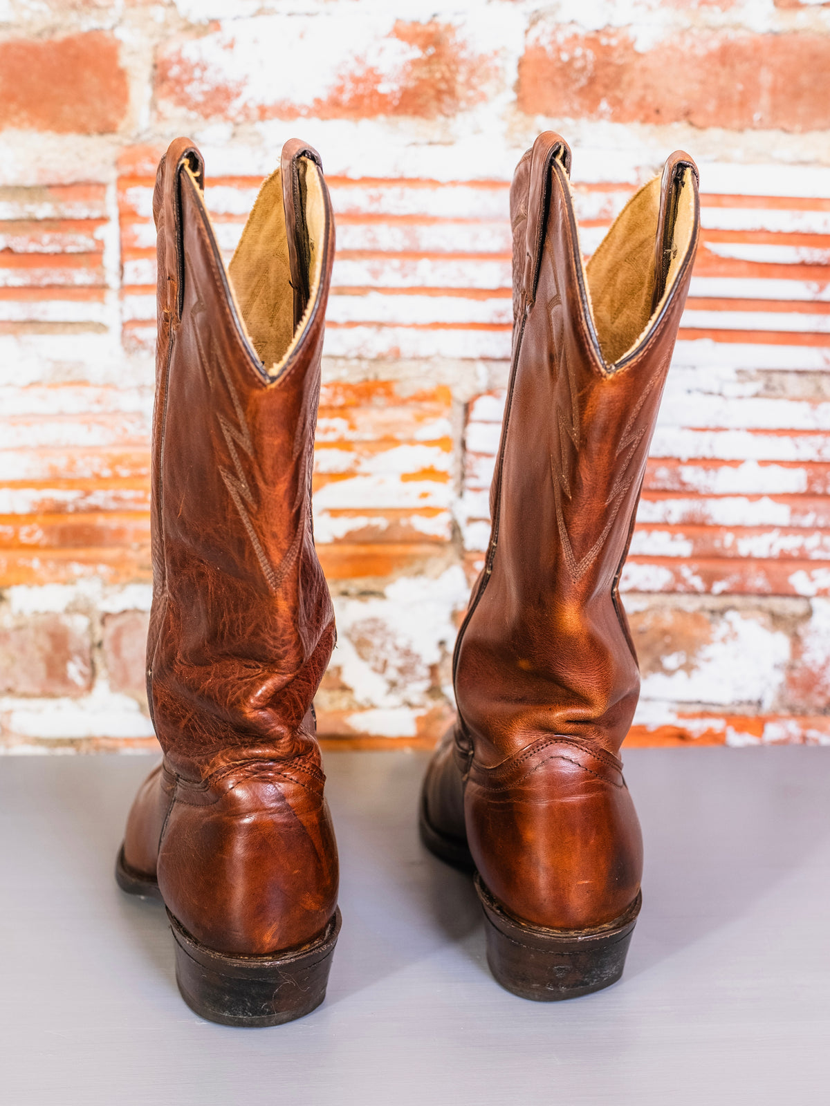 Vintage 1970s Wrangler Brown Leather Cowboy Boots | Men’s 9