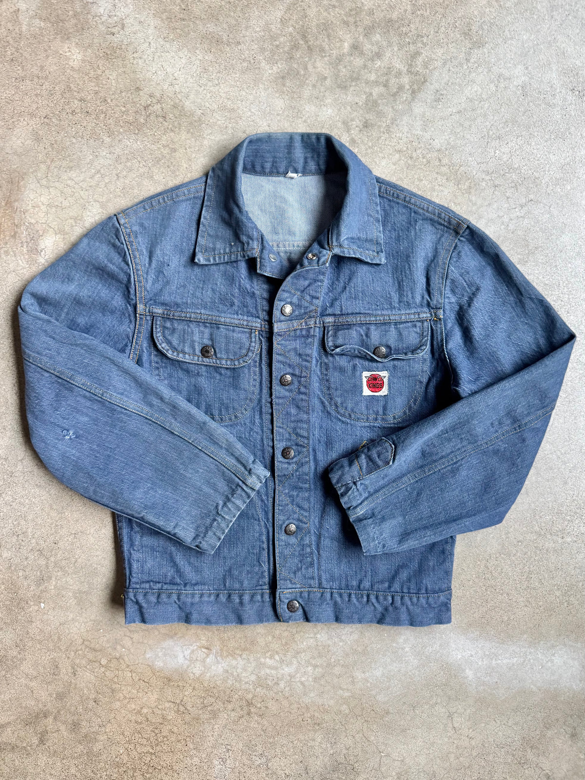 Vintage 1960s GWG Cowboy Kings Denim Jacket w/ Buckeye Trail Patch | Medium