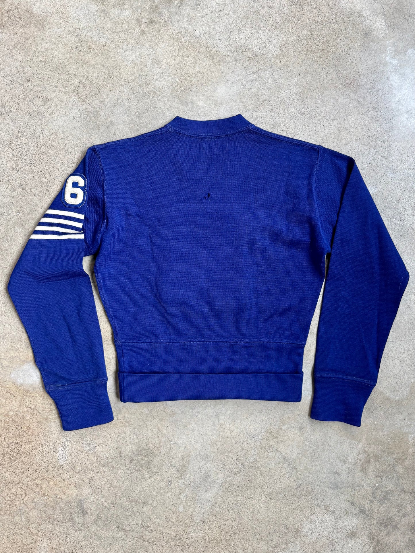 Vintage 1950s School Sweater Blue Wool "Ann" Varsity Cheer Sweater | Medium