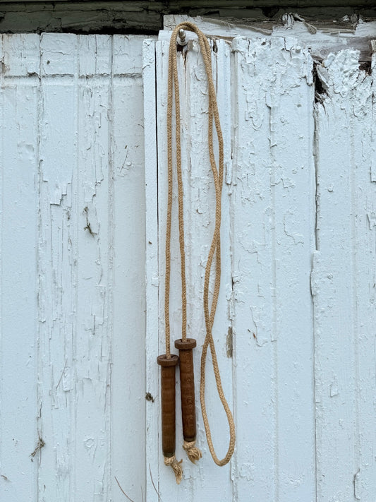 Antique Wood Handle Jump Rope