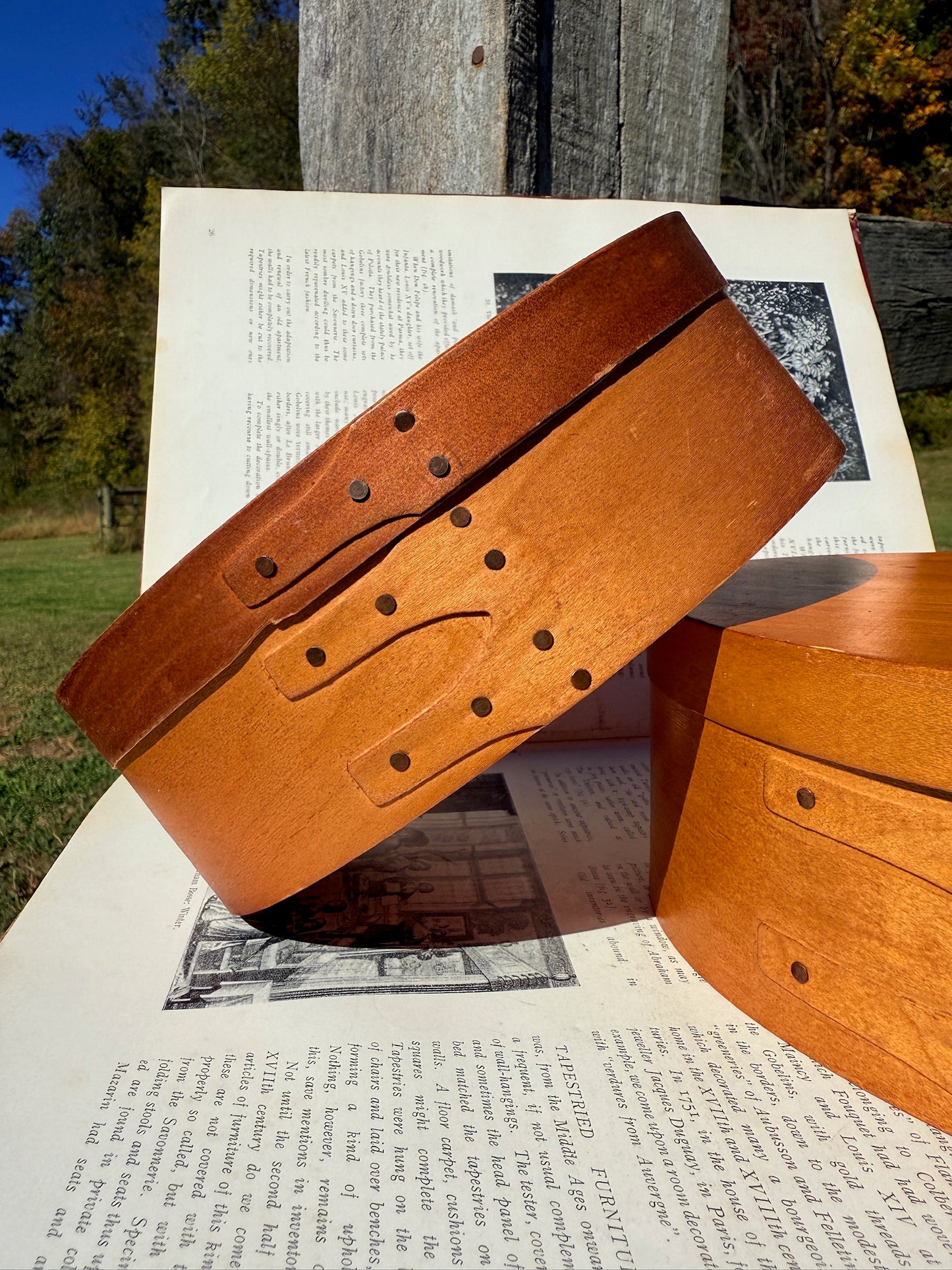 Vintage 1950s Bent Wood Oval Shaker Box Set