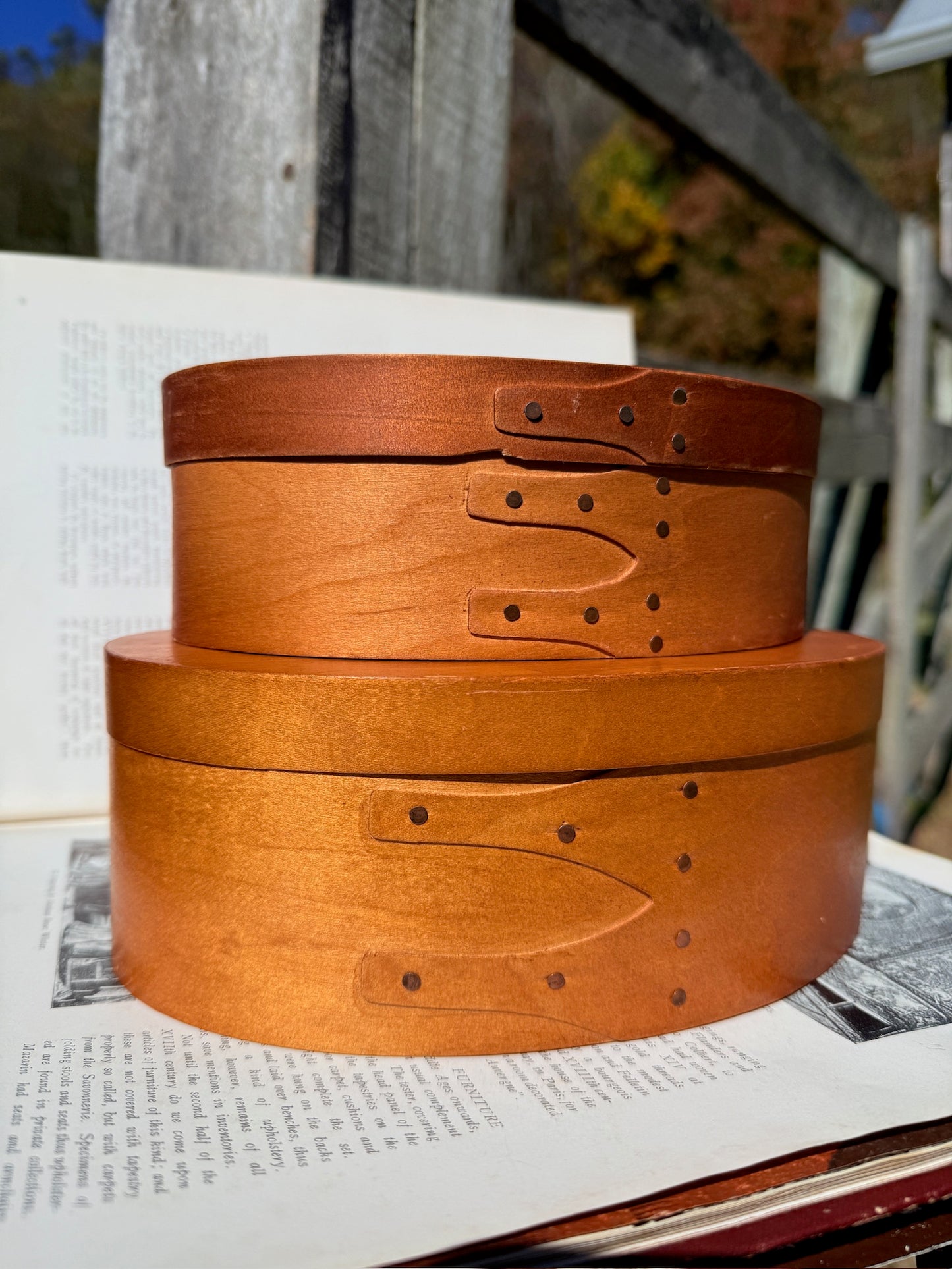 Vintage 1950s Bent Wood Oval Shaker Box Set