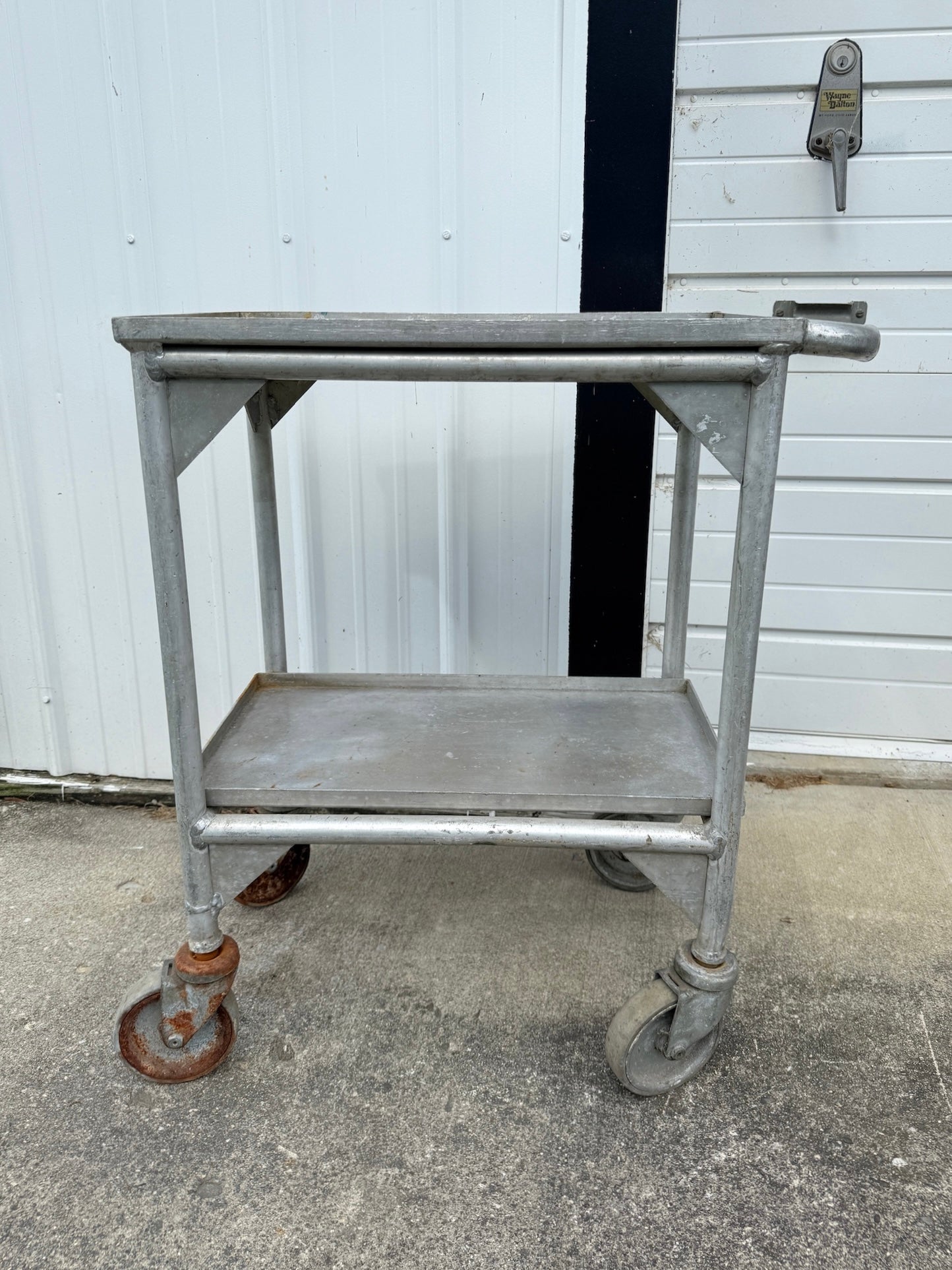 Vintage 1970s Steel Rolling Wet Bar Cart