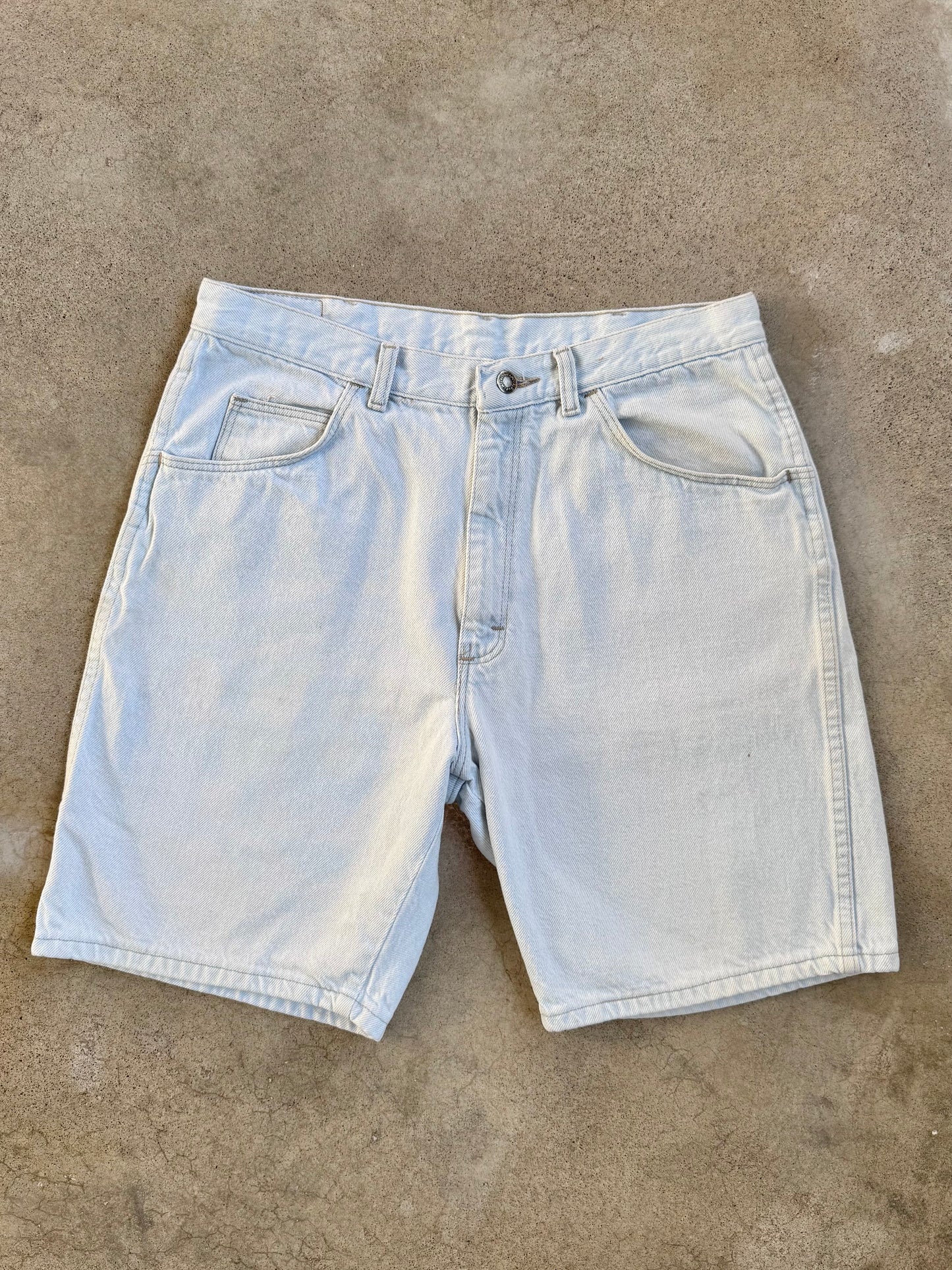 Vintage 1990s Wrangler Bleached Denim Shorts | Waist 34”