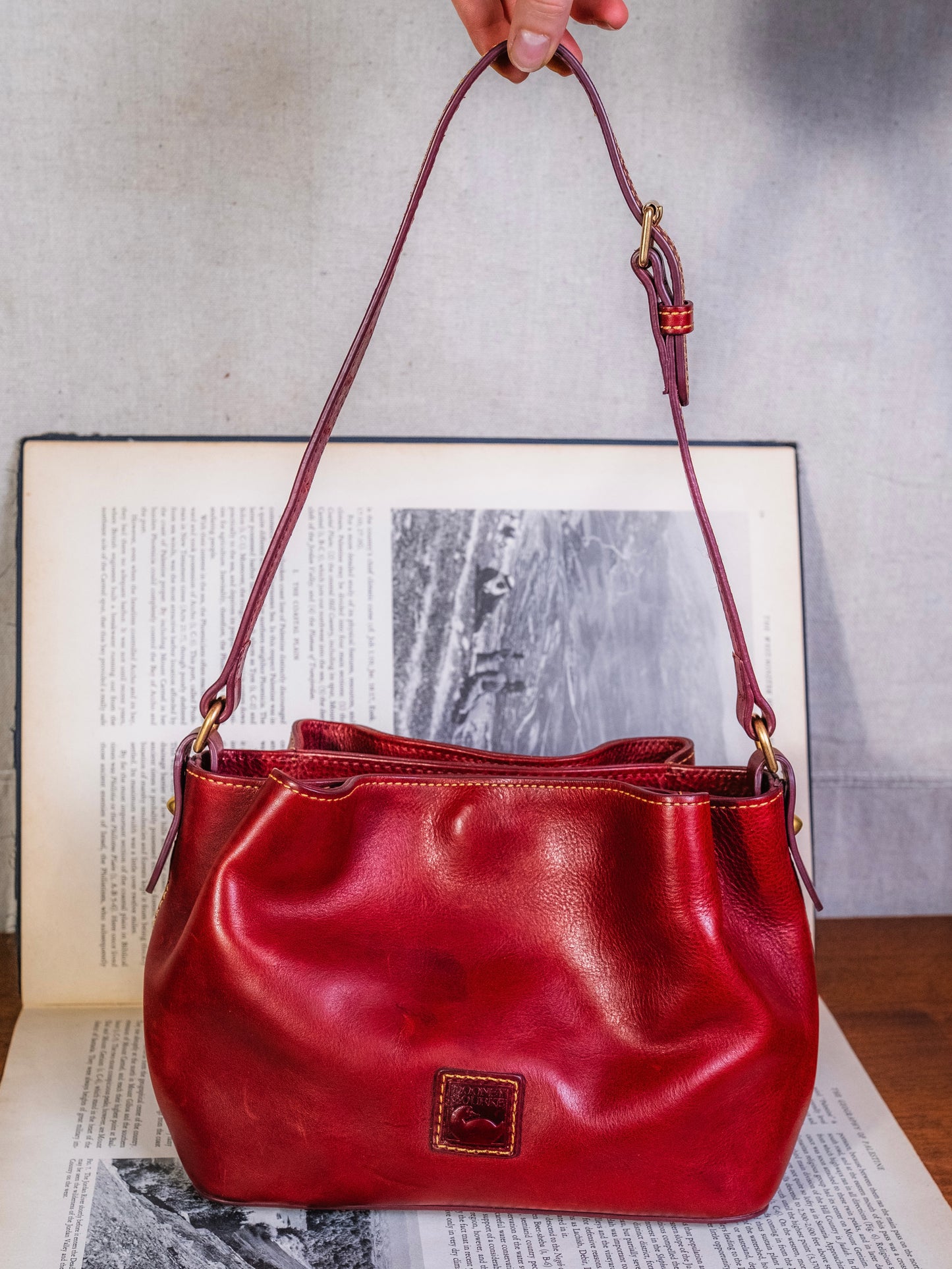Dooney & Bourke Florentine Leather Mini Barlow Bag | Bordeaux Red