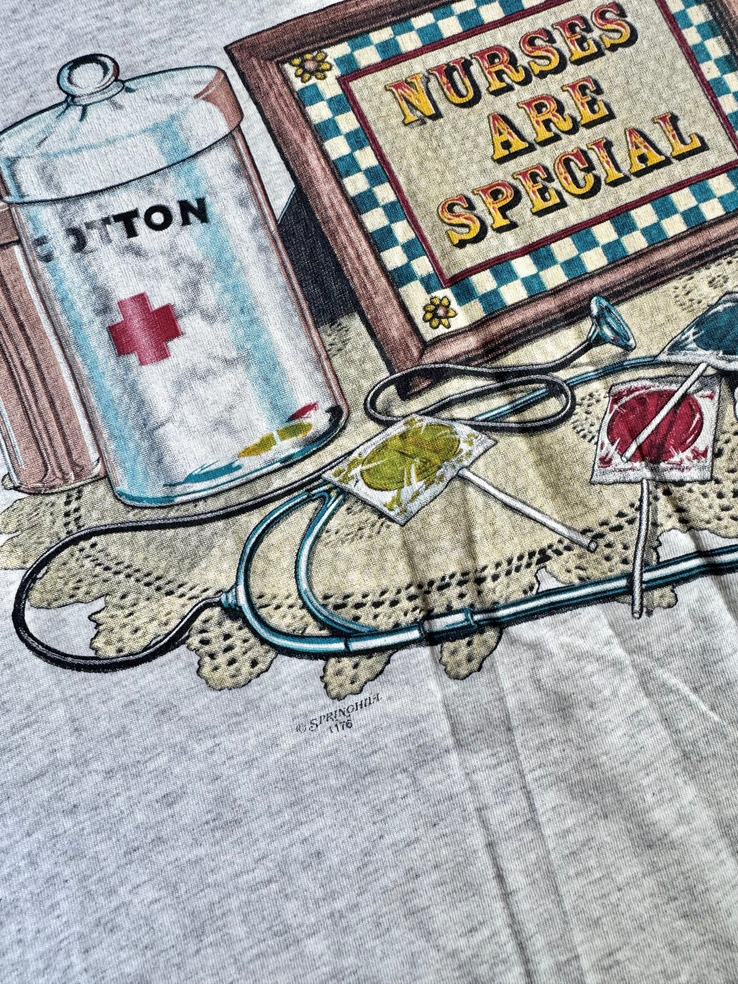 Vintage 1990s “Nurses Are Special” Graphic Tee | Large
