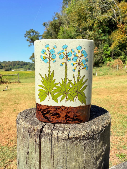 Vintage 1970s Ceramic Floral Pattern Wall Pocket