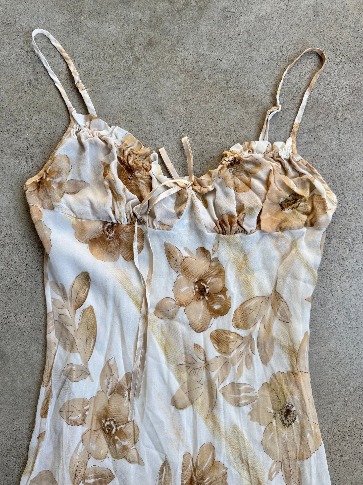 Vintage 1990s Rare Victoria's Secret Floral 100% Silk Two-Piece Slip & Robe Set | Medium