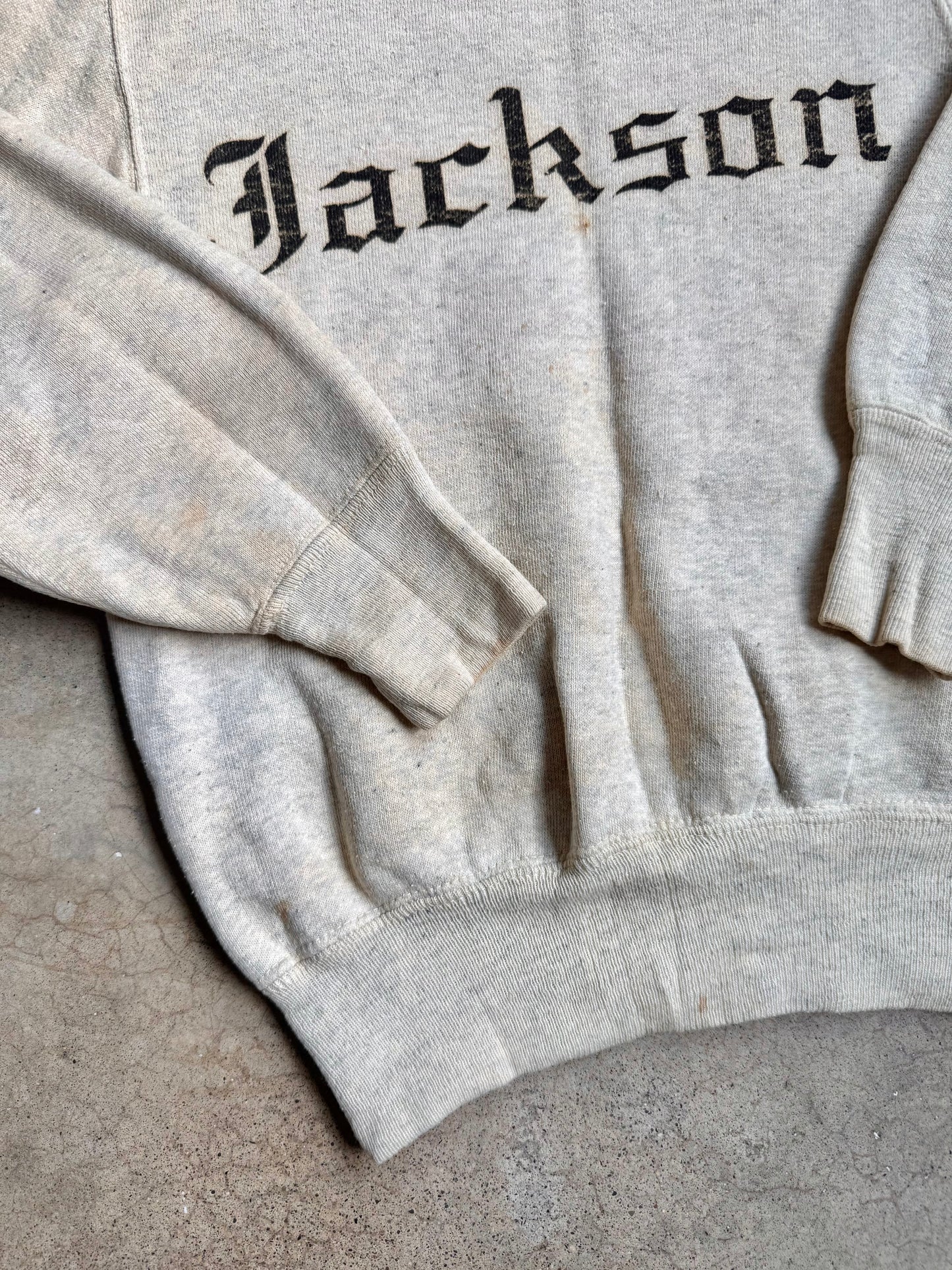 Vintage 1940s/50s Jackson School Crewneck Sweatshirt | XS