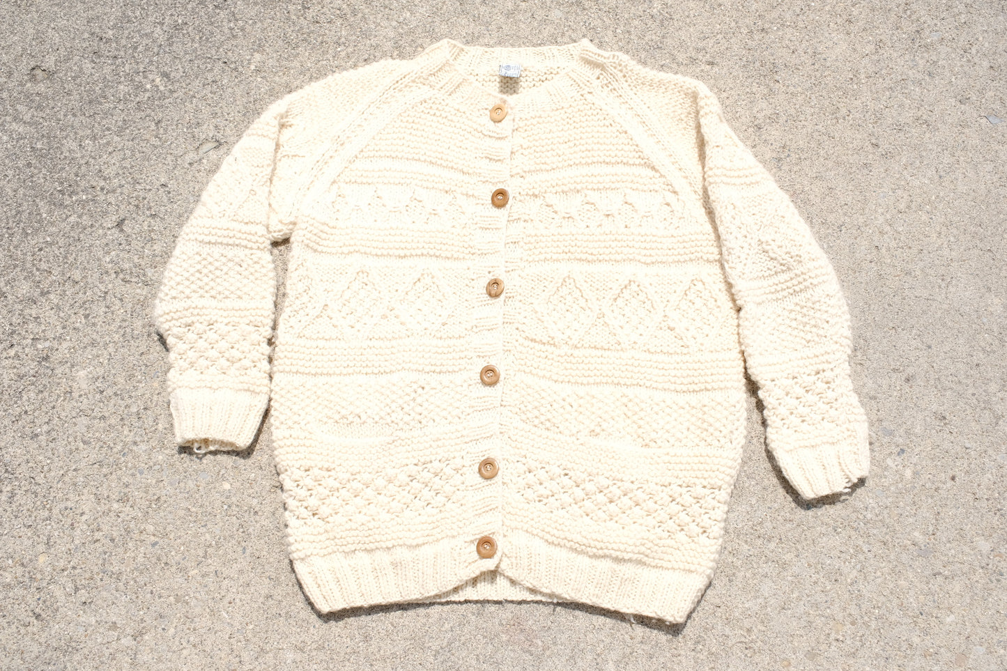 Vintage Olympic Wool Cardigan | Cream