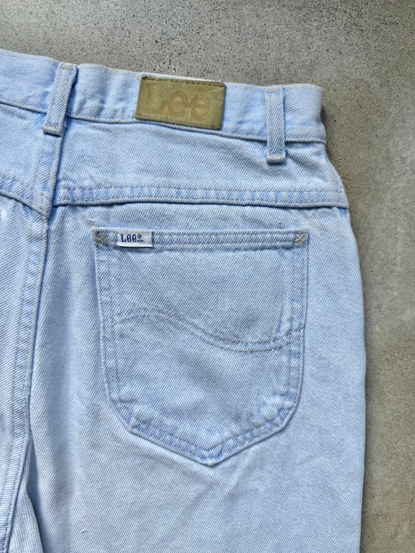 Vintage 1980s Lee Bleached Light Wash High-Waisted Jeans | Waist 28”