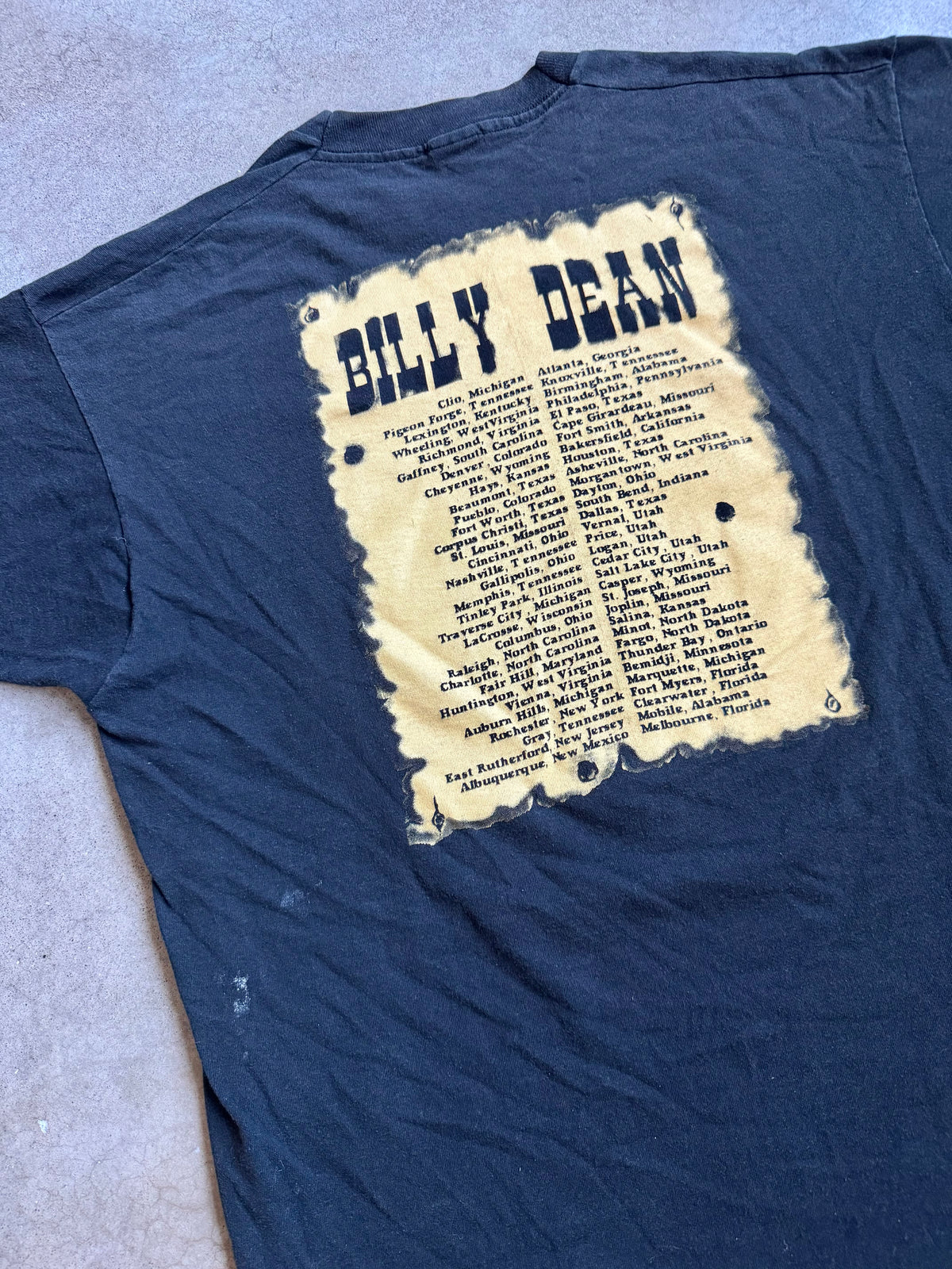 Vintage 1992 Billy Dean “Wanted! Billy The Kid” Tour Tee | XL