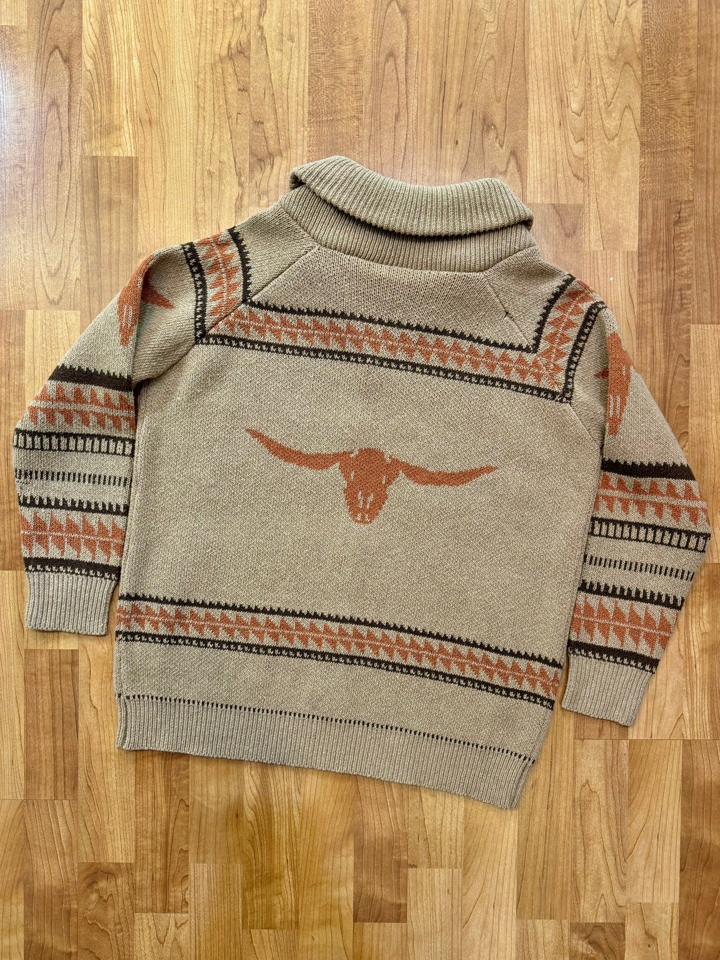 Vintage Southwestern Style Zip-Up Sweater | M/L