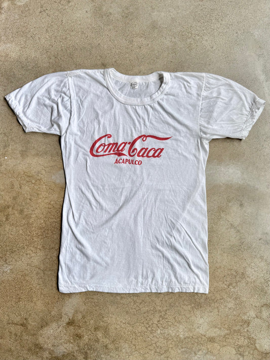 Vintage “Coma-Caca” Acapulco Mexico Coke Parody Graphic Tee | Medium