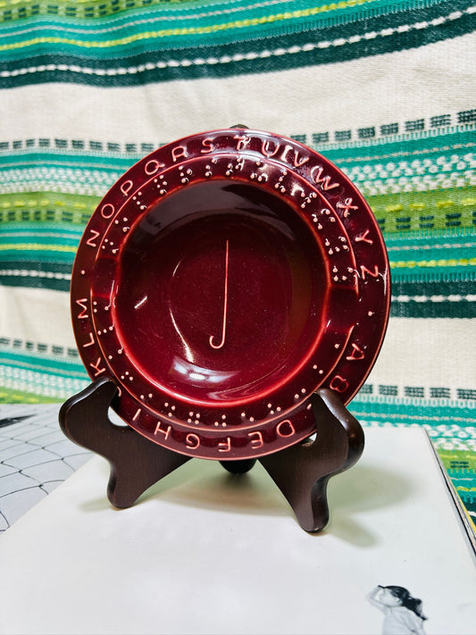 Vintage Braille Alphabet Ashtray