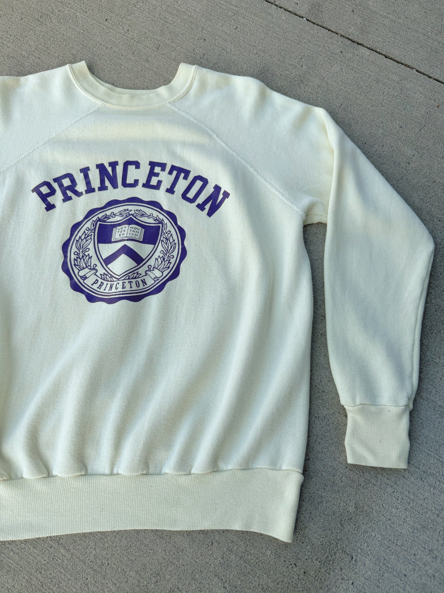 Vintage 1980s Pale Yellow Princeton Sweatshirt