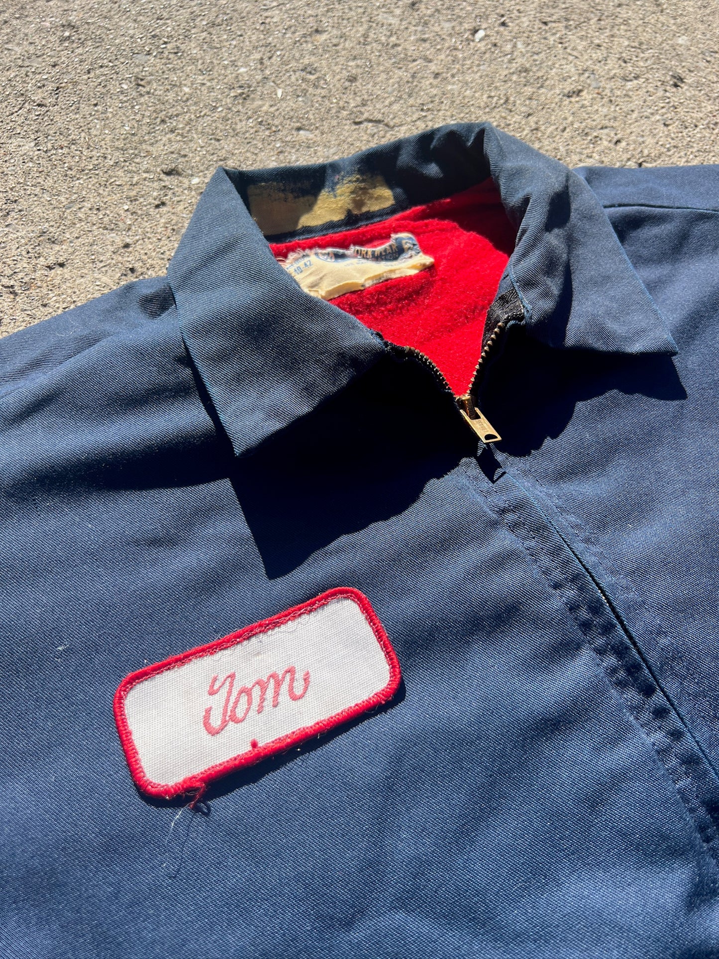 Vintage 1970s/80s “Tom” Navy Zip-Up Work Jacket | Medium