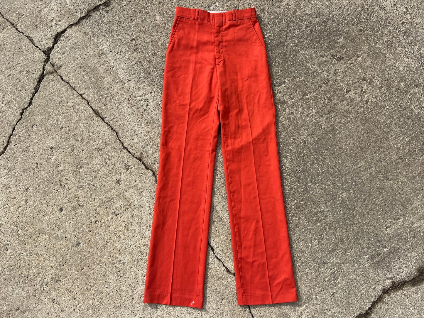 Vintage 1970s Gap Orange Trousers | Waist 25”