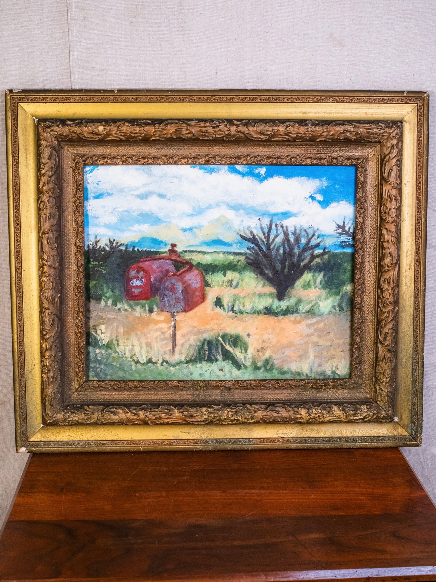 Antique Framed Southwestern Oil Painting