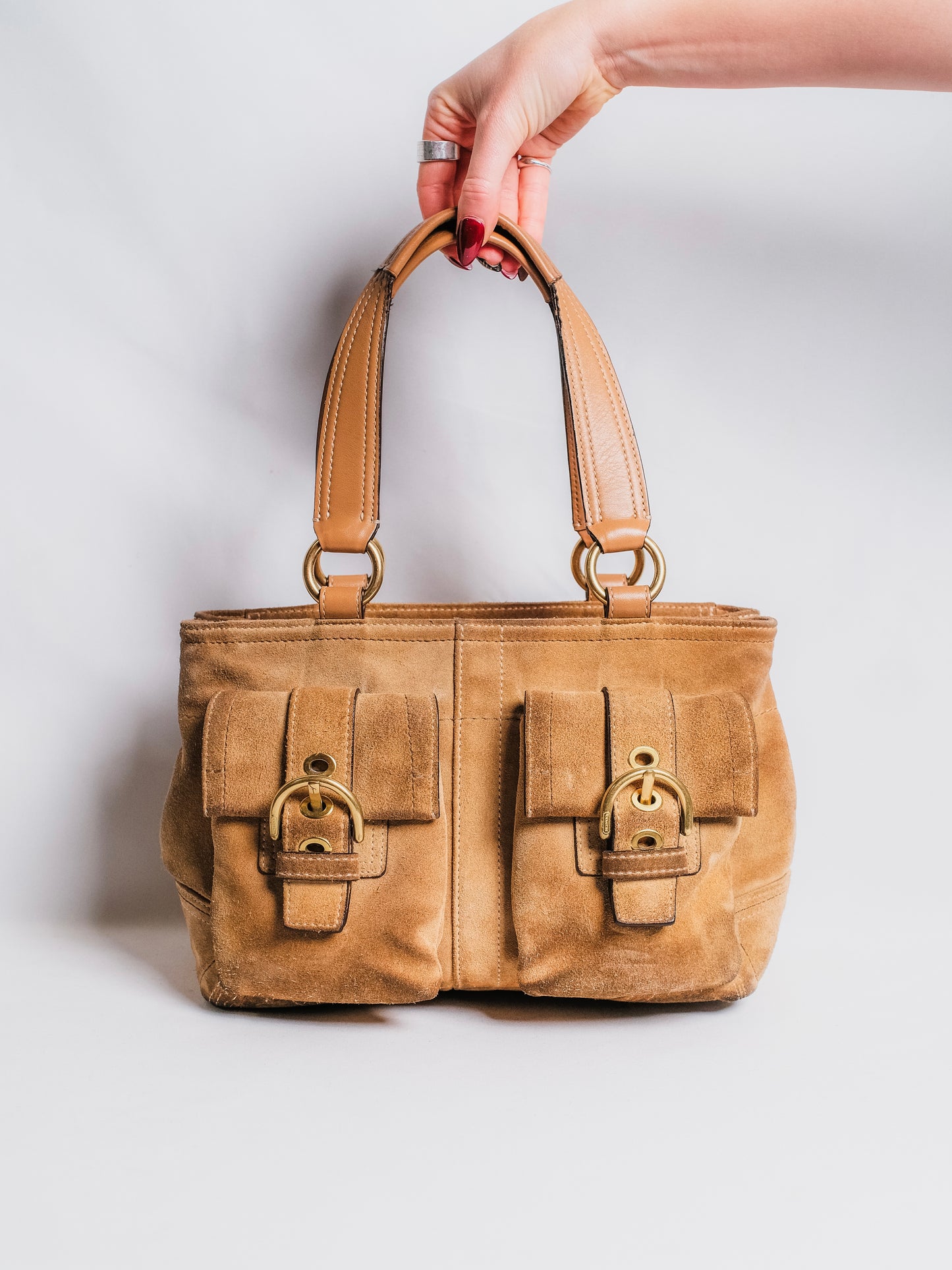 Y2K Coach Soho Suede Leather Shoulder Bag