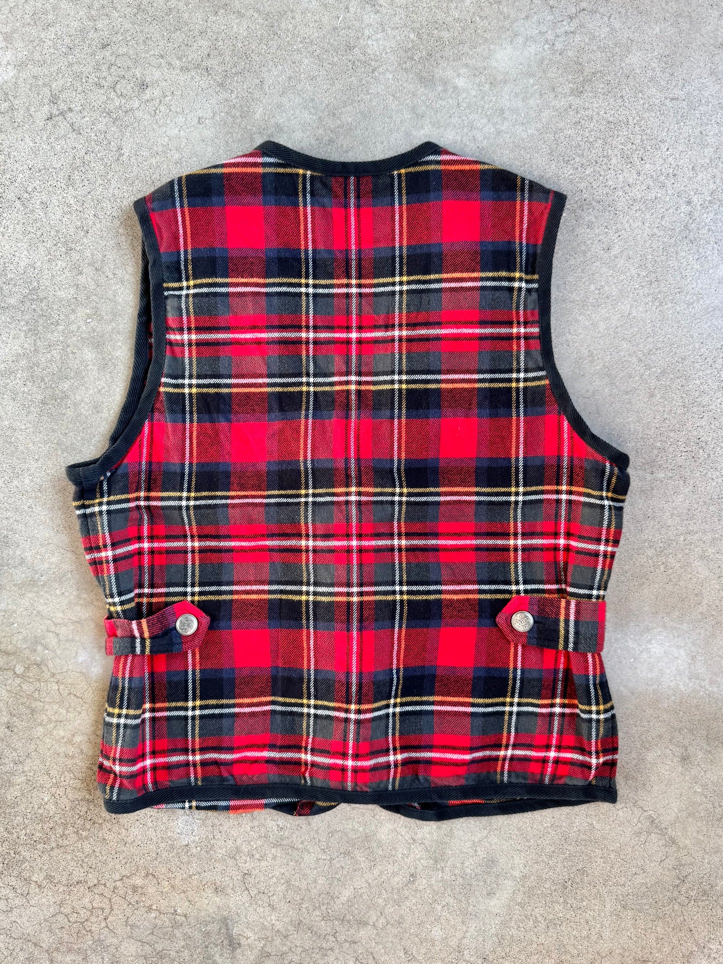 Vintage 1990s Picone Sport Tartan Plaid Two-Piece 100% Cotton Play Suit | Medium