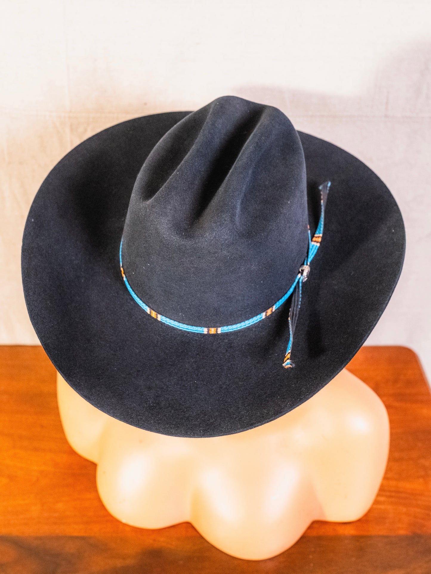 Vintage 1970s Black Western Beaver Cowboy Hat | 7