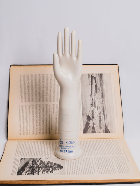Vintage 1950s Porcelain Left Hand Glove Mold