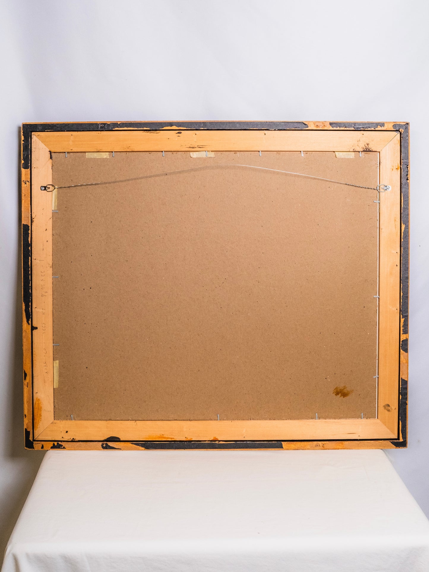 Framed "Man on Couch" Watercolor Artwork