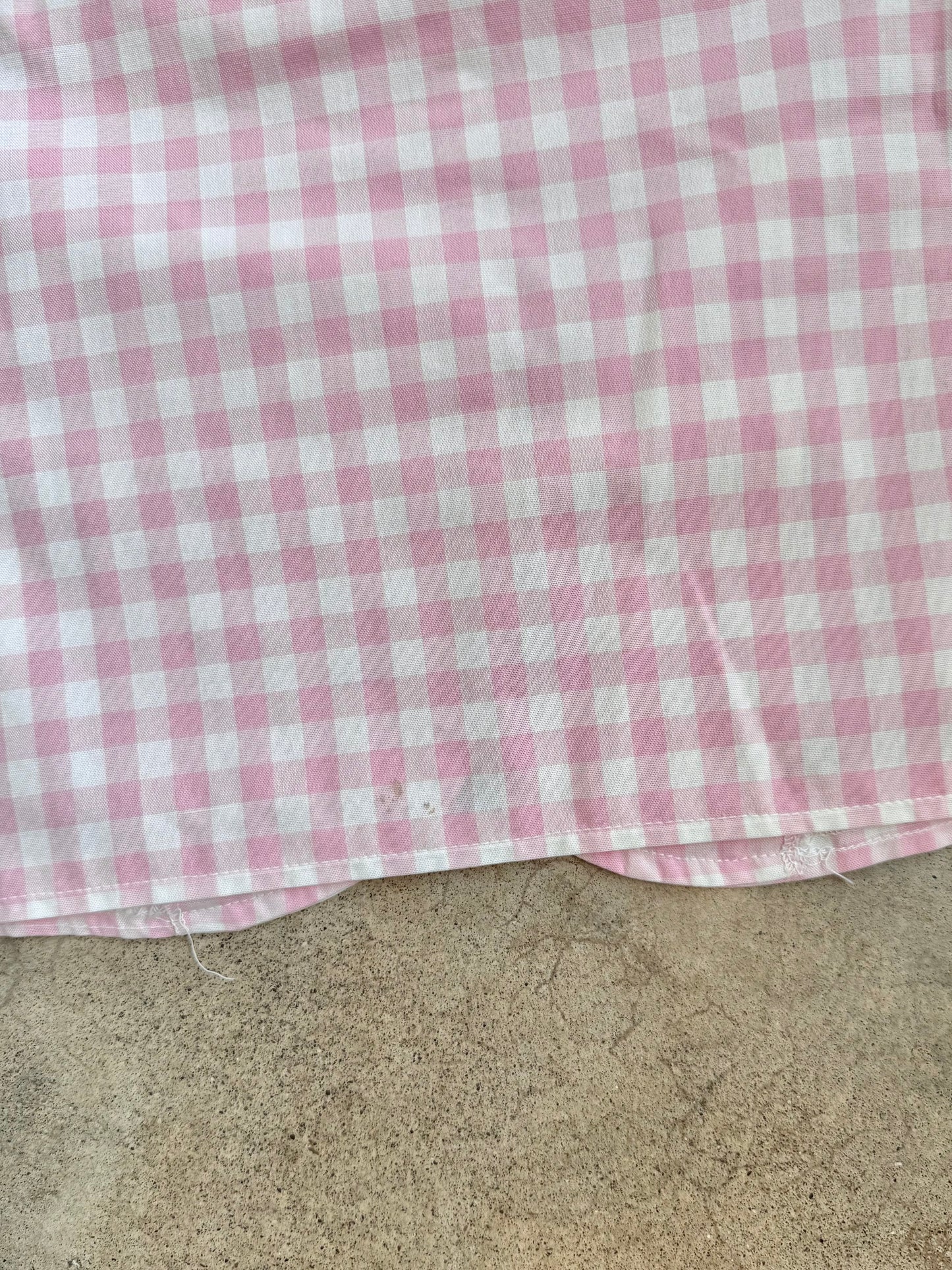 Vintage 1960s Sears Junior Bazaar Pink Gingham Cropped Blouse | S/M
