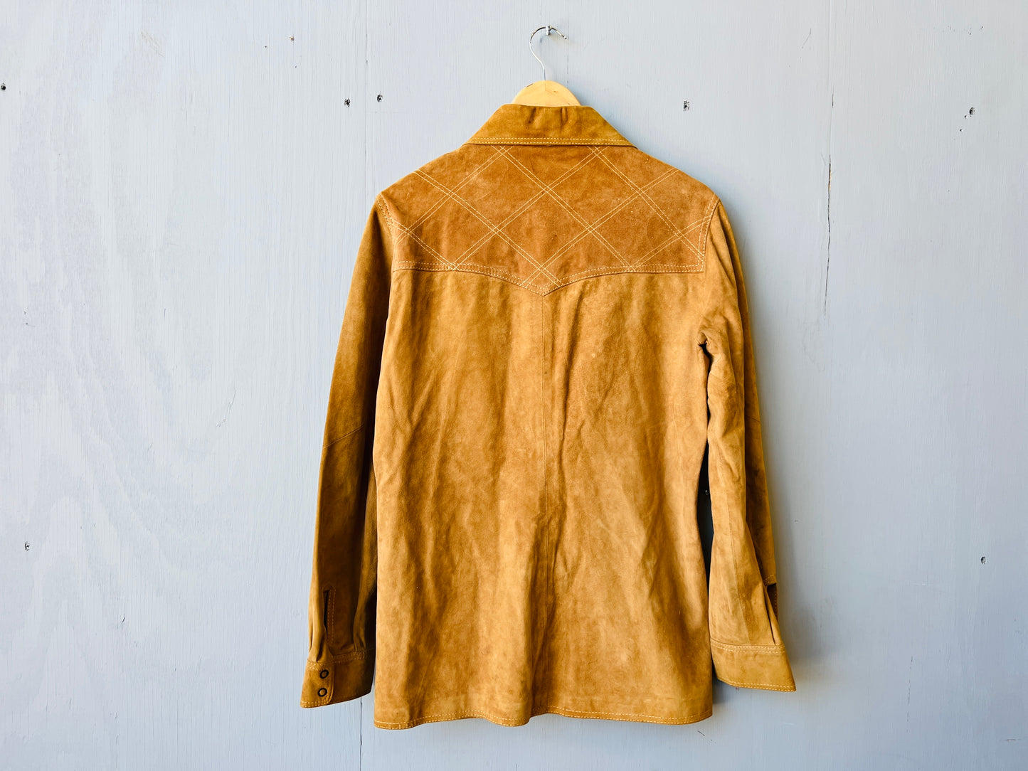 Vintage 1970’s MacDouglas Paris Suede Leather Button Down Shirt