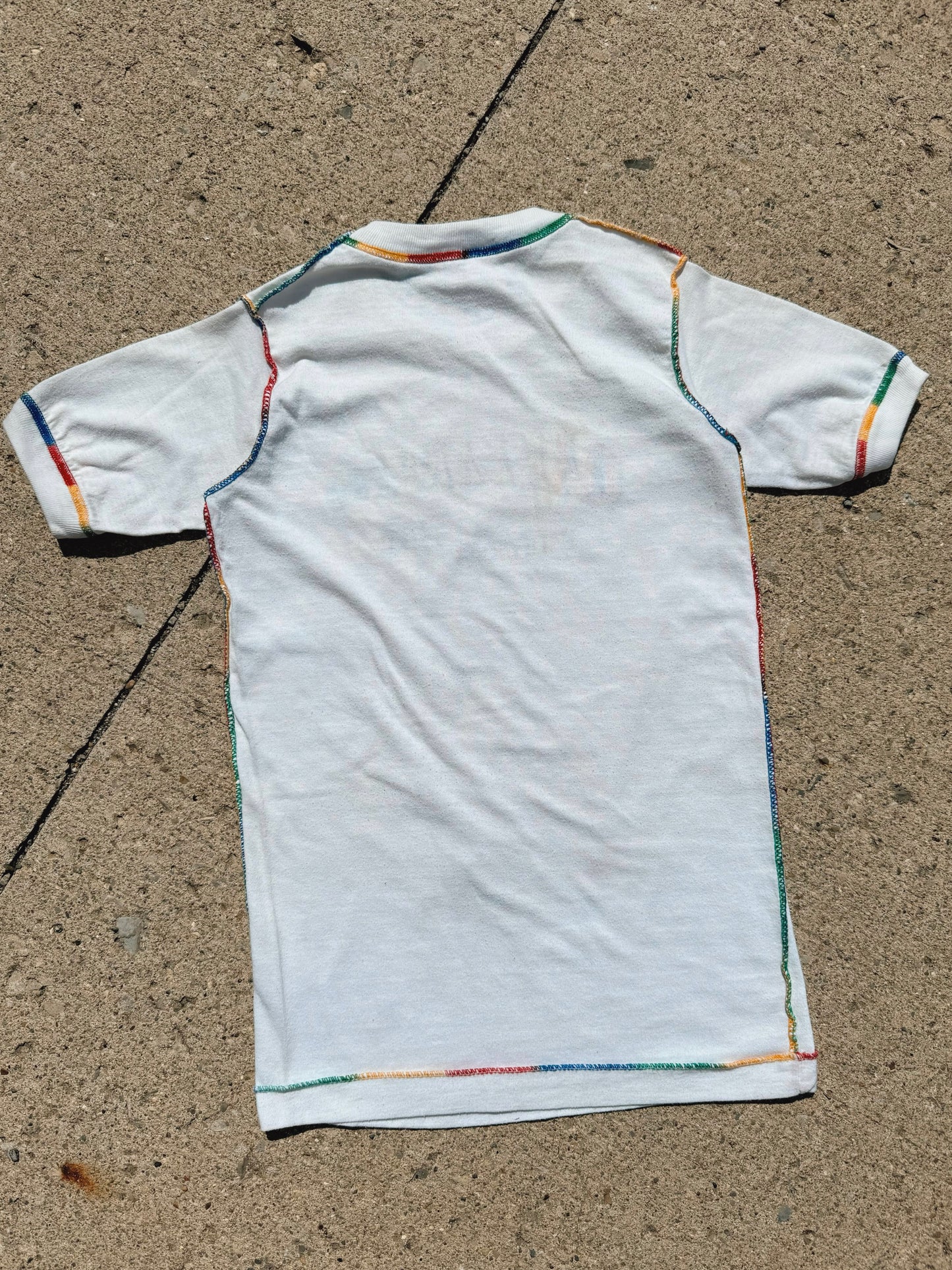 Vintage 1970s Oakland Zoo Rainbow Stitch Youth T-Shirt