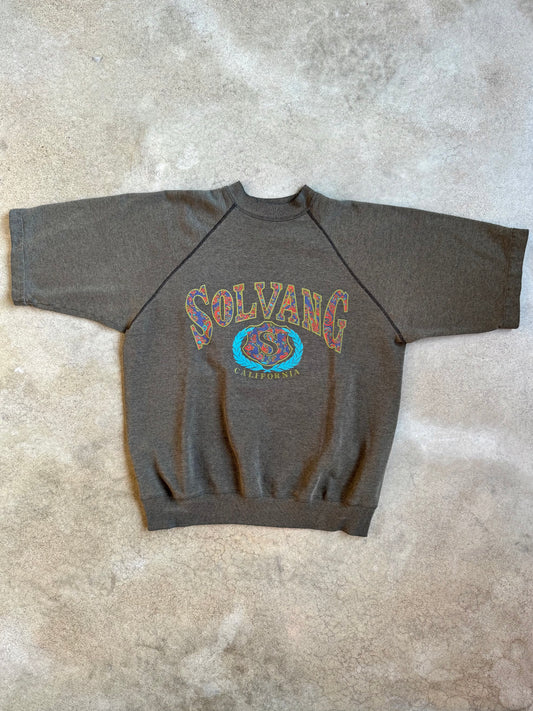 Vintage 1990s Solvang California Short Sleeve Raglan Sweatshirt | XL