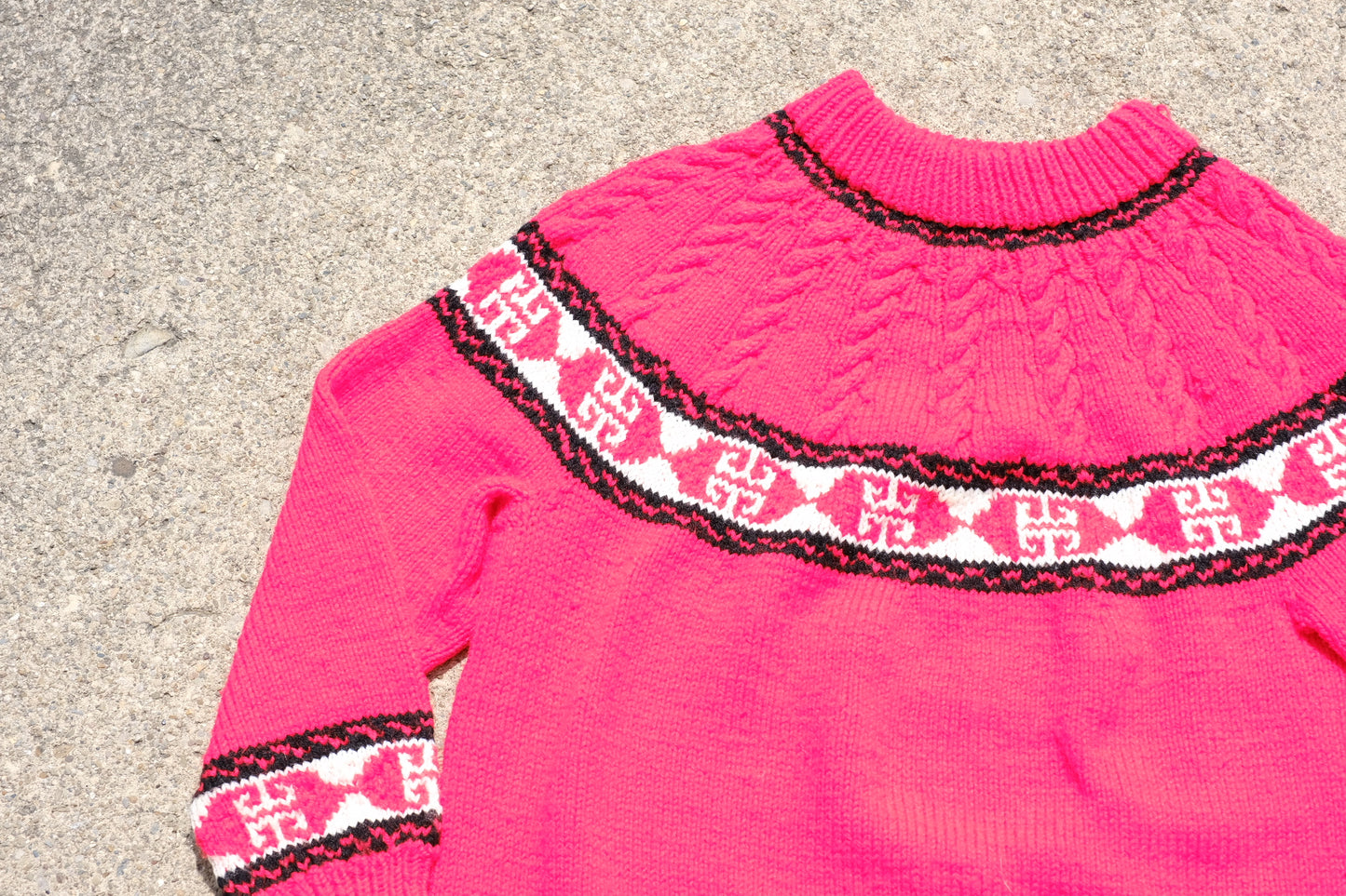 Vintage Handmade Red "Scandinavian" Sweater