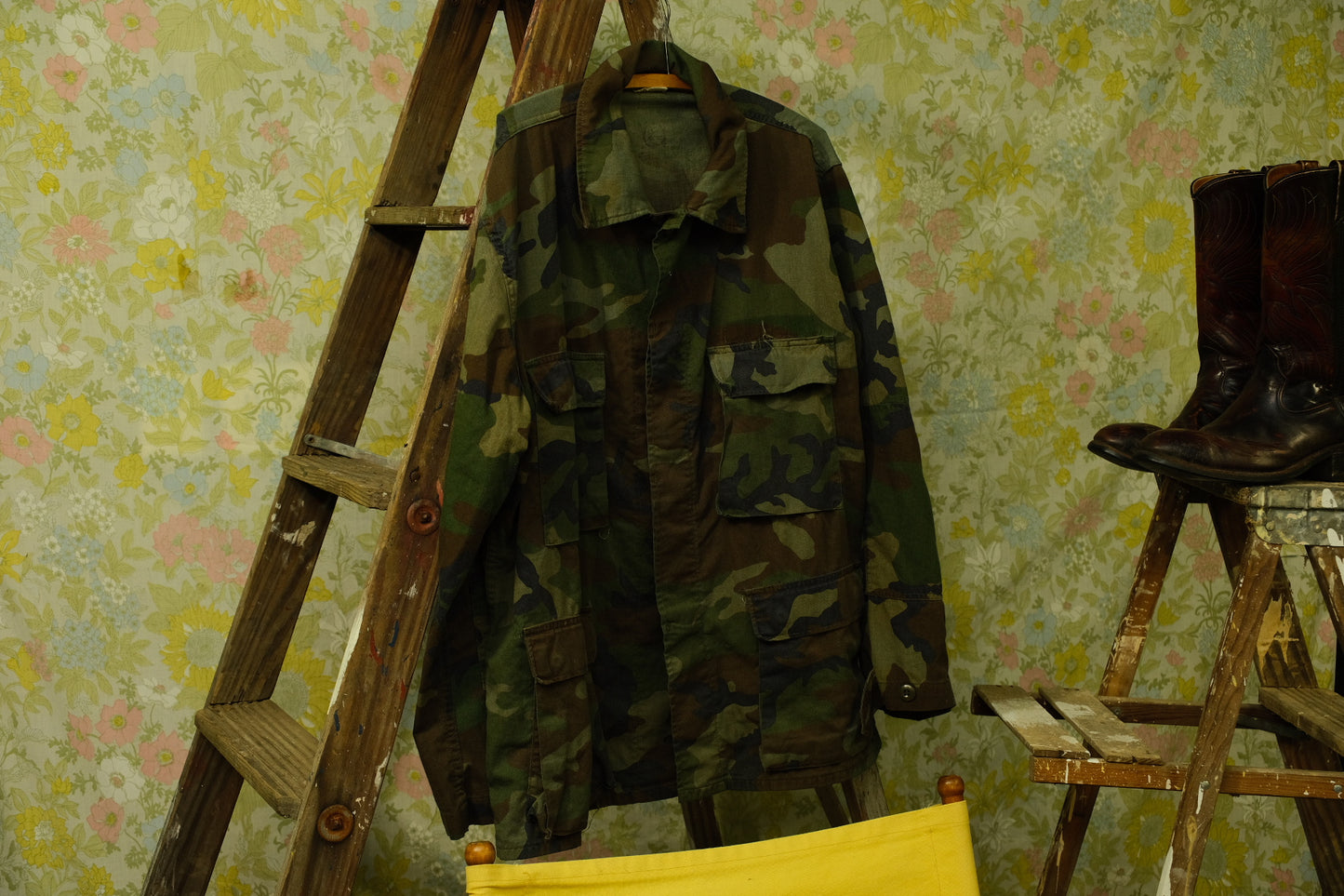 Vintage Vietnam Era Camouflage Cargo Jacket