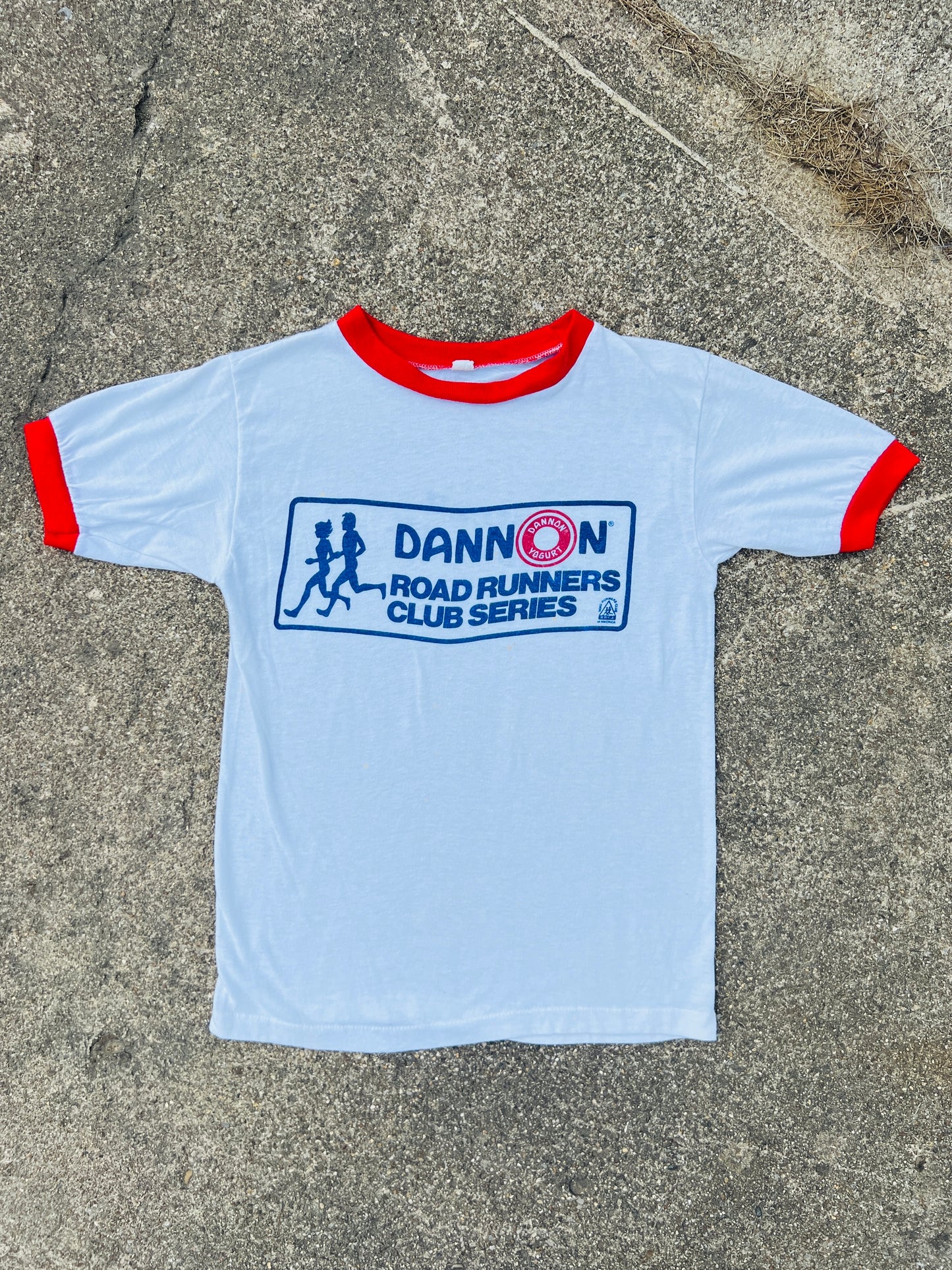 Vintage 1980s Dannon Road Runners Club Series Ringer Tee