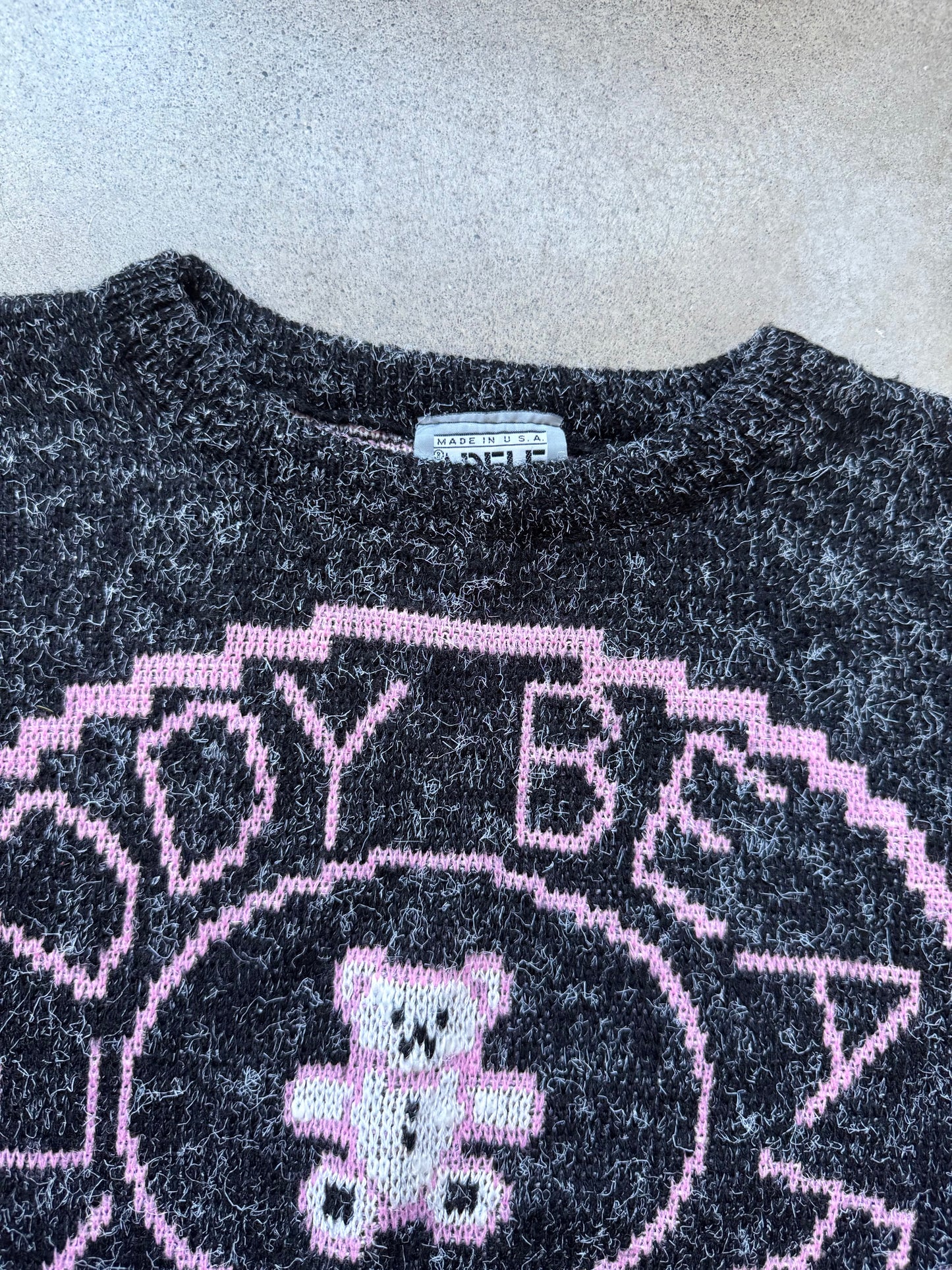Vintage 1980s Adele Knitwear “Teddy Bear Club” Sweater | Medium
