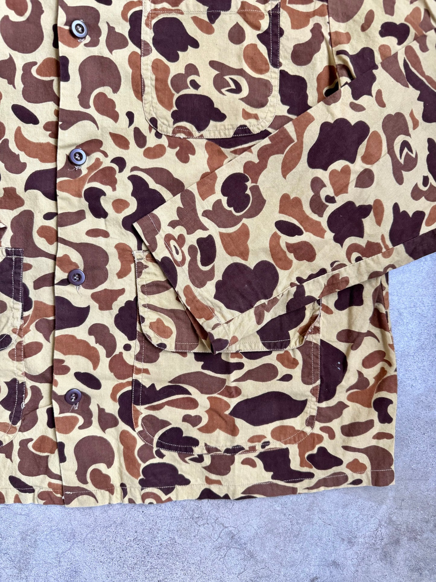 Vintage 1980s Black Sheep Camo Lightweight Cotton Hunting Jacket | L/XL
