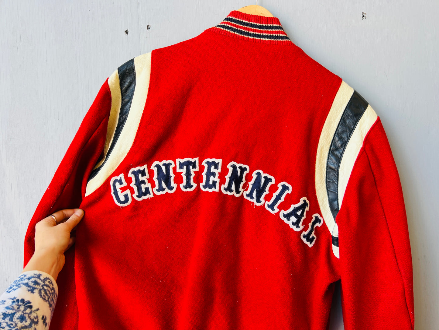 Vintage 1978-79 Red 100% Wool State Golf Championship Letterman Jacket