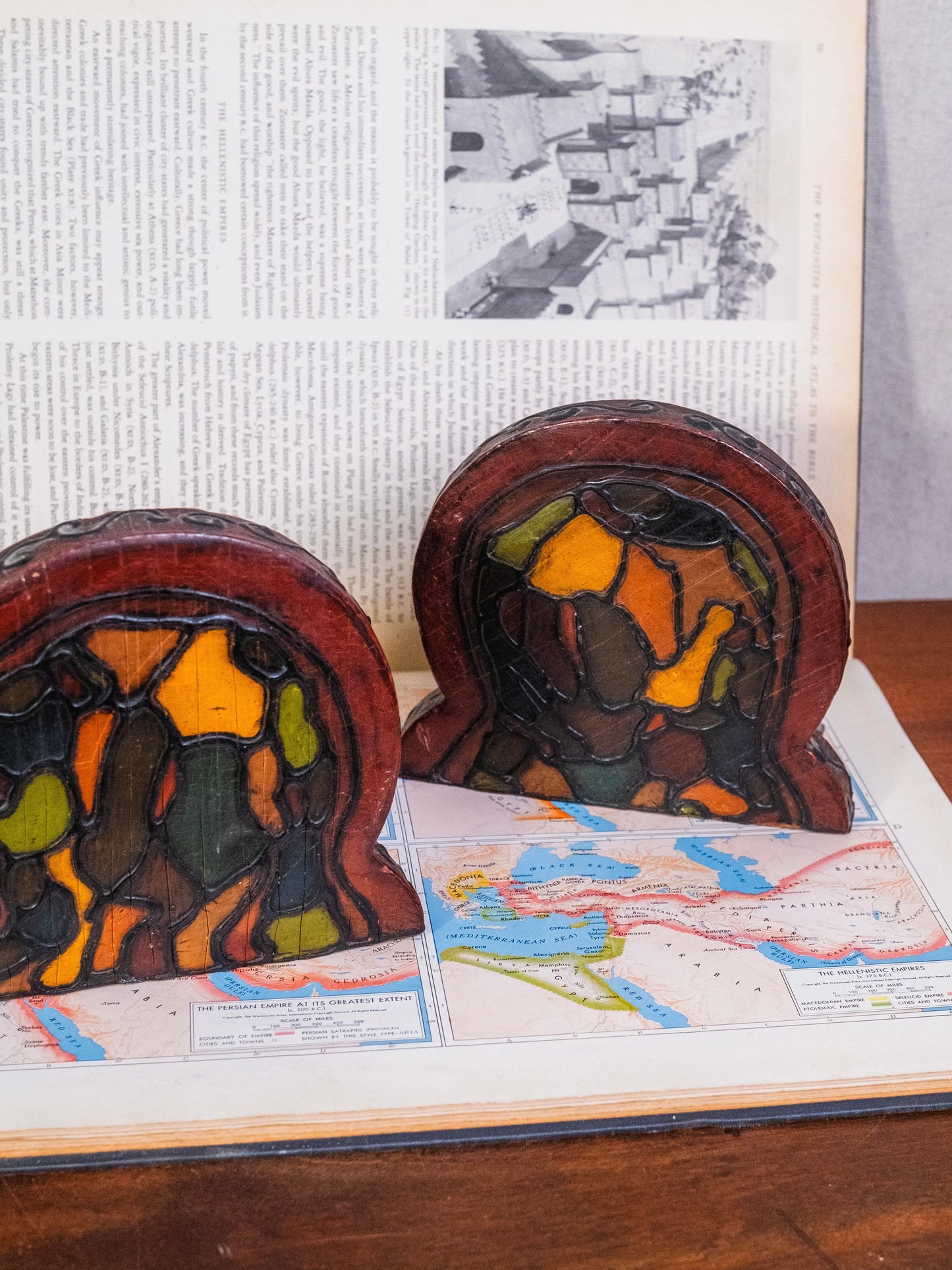 Vintage 1930s Art Nouveau-Style Bookends | Set of 2