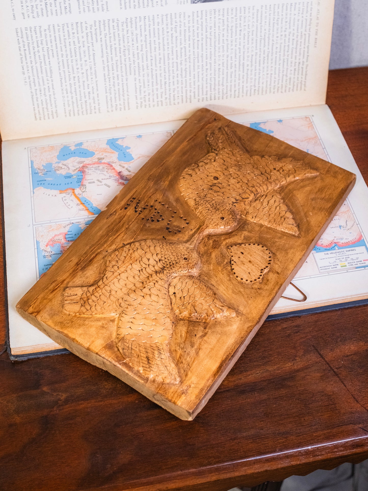 Vintage Wood-Carved Signed Argentinian Bird Wall Art