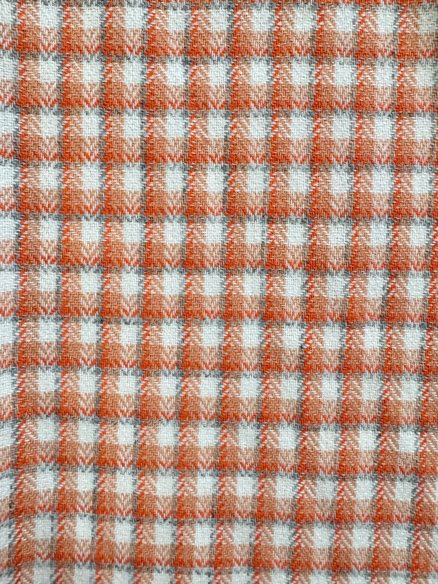 Vintage 1970s Orange Plaid Mini Circle Skirt | Waist 24”