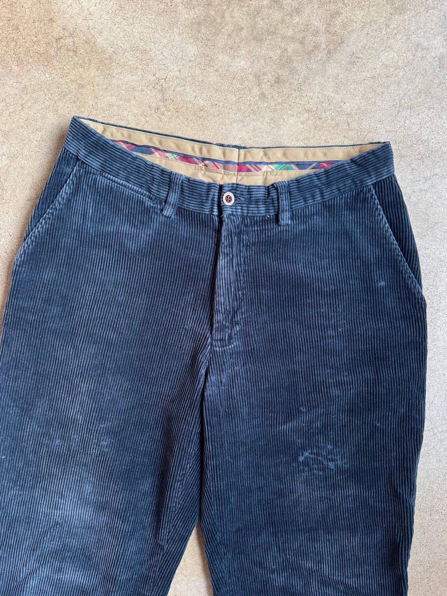 Vintage 1990s Polo Ralph Lauren “Preston Pant” Navy Corduroy Trousers | 32x30